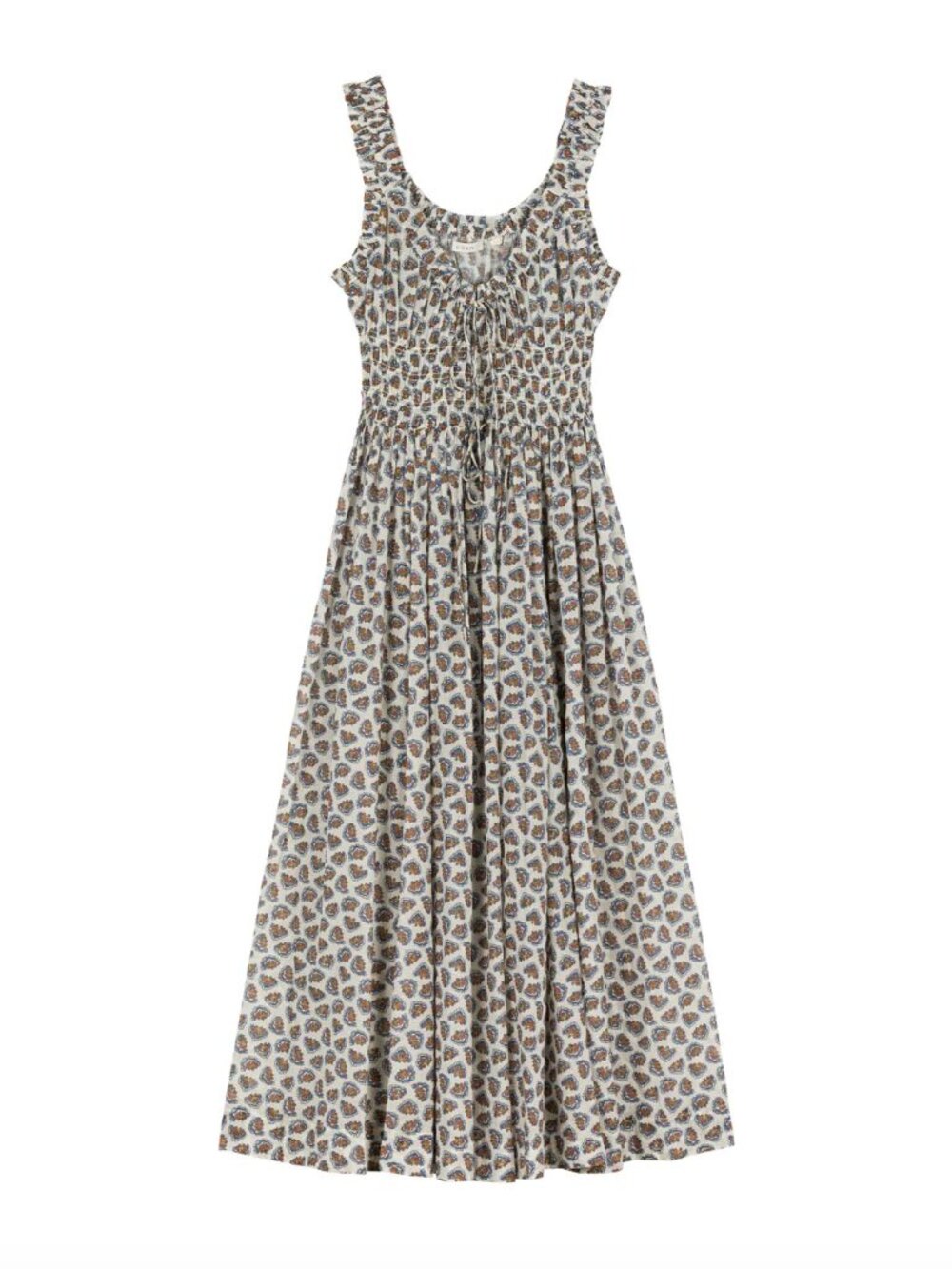 SOLD // Dôen RARE Emmaretta Dress in Sea Salt Bedford Paisley Size M - Picture 3 of 9